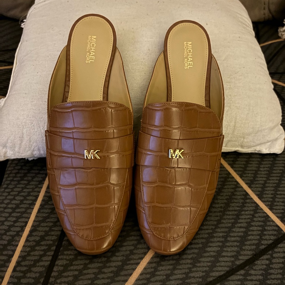 Michael Kors brown mules